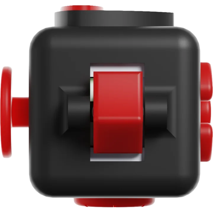 Fidgii's rocker side: a red rocker switch that throws back and forth.